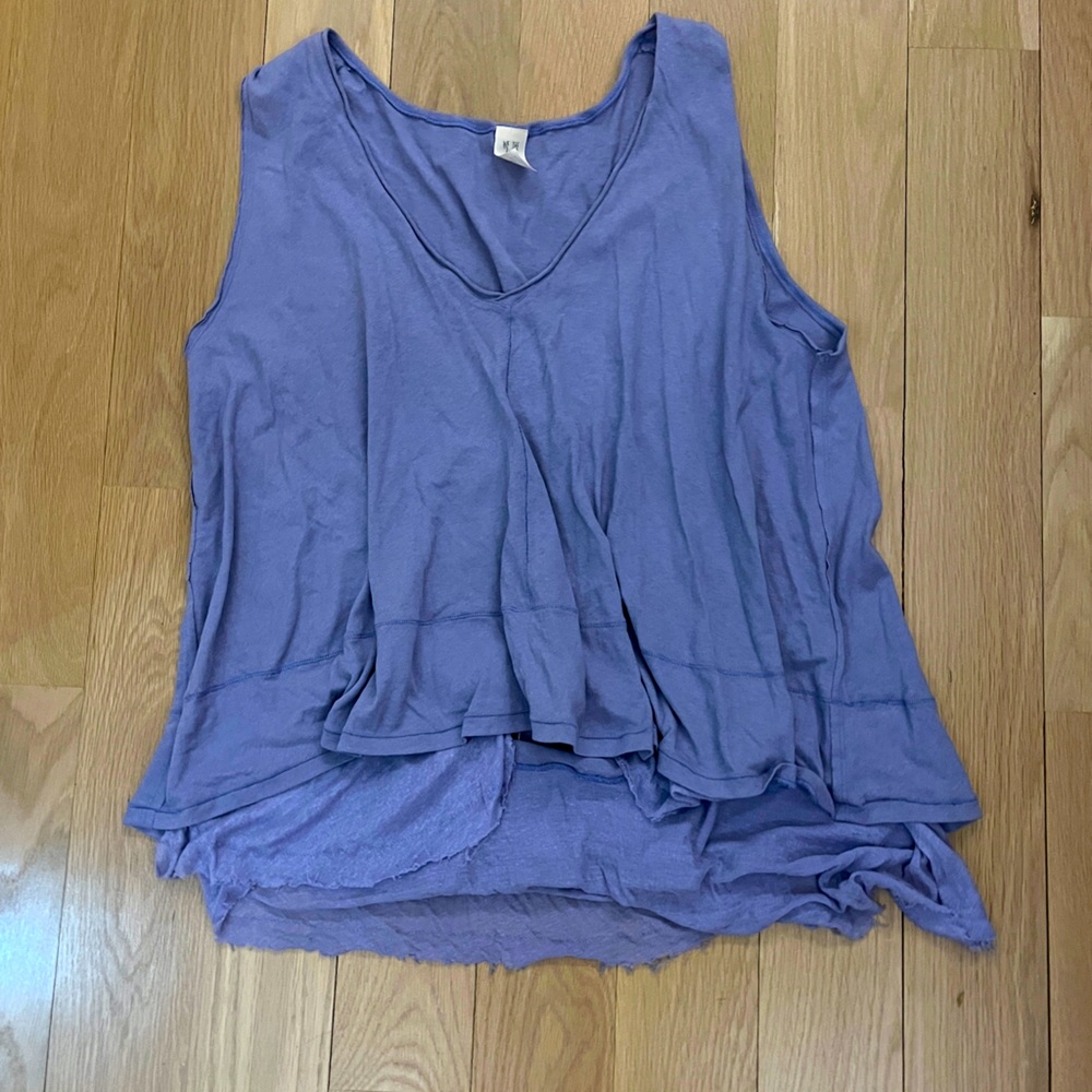 Violet Flowy Tank. We The Free brand. Size Large